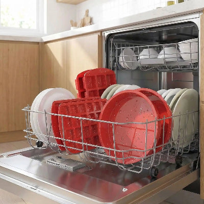 Lavage facile moule à gâteau rond en silicone dans la lave vaisselle