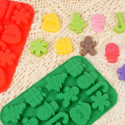 Moule à gateau en silicone de Noël pour chocolats et friandises festives