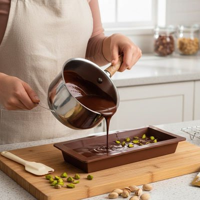 Moule silicone tablette chocolat antiadhésif pour dessert pâtisserie maison