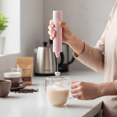 Mousseur a lait électrique utilisé pour créer mousse onctueuse pour café