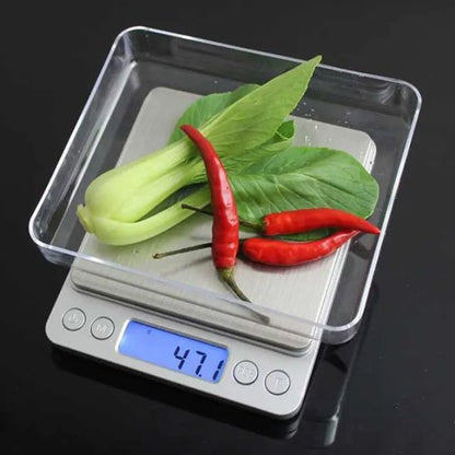 Balance cuisine numérique précision pesant pak choï piments rouges
