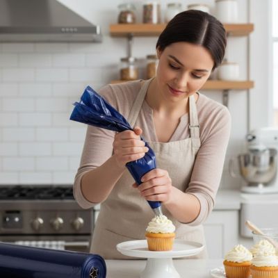 femme fait decoration poche à douille professionnelle